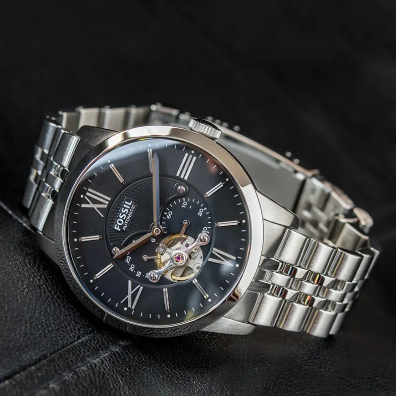 Fossil Townsman Automatic Black Dial Men's Watch- ME3107